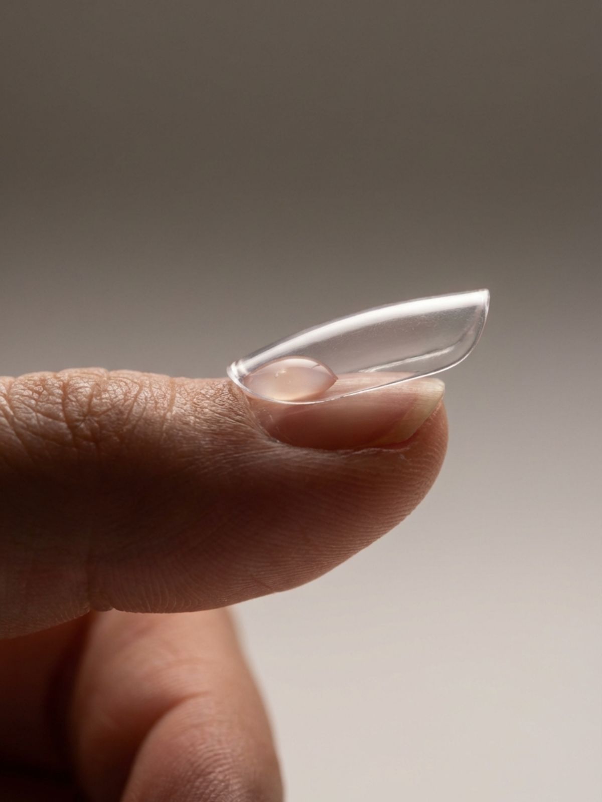 Press-On Nails Maintenance Routine - Applying the nail at a 45-degree angle ensures the glue spreads evenly without trapping air bubbles.