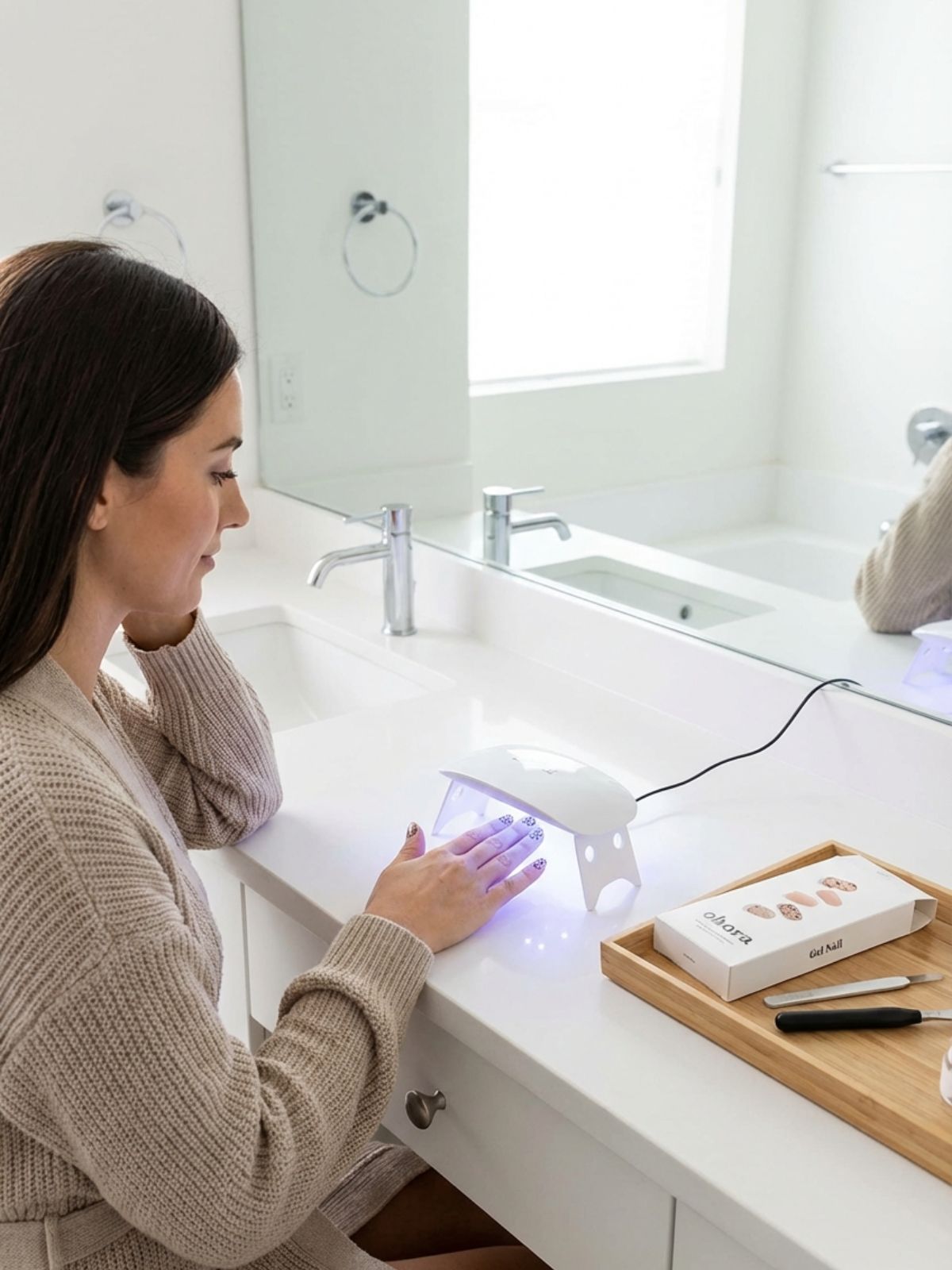 Press-On Nails vs Gel Nails - Semi-cured strips mold to your nail plate for a custom, flush fit.
