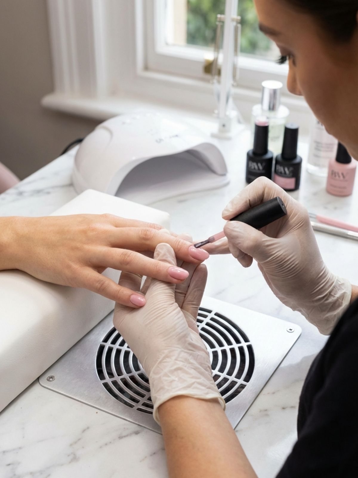 Minimal Nail Ideas for Short Nails - BIAB overlays add strength and structure to short, minimal nails.