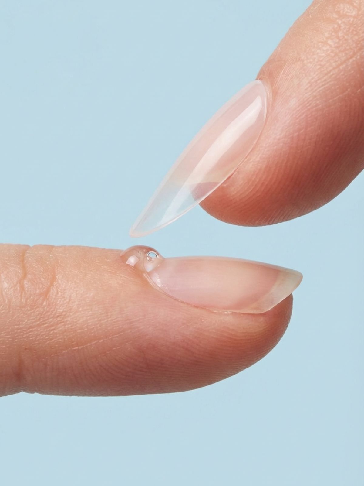Press-On Nails Care Tips - Applying at a 45-degree angle prevents air bubbles and ensures a watertight seal.