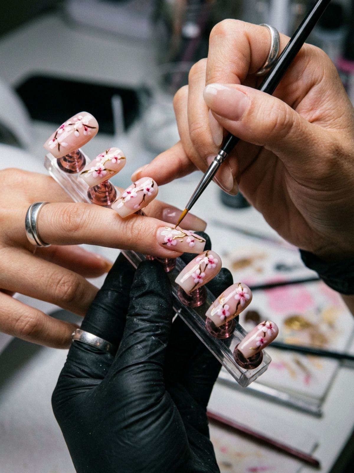 Press-On Nails for First-Time Users - Hand-painted sets provide the durability and artistry of a salon visit without the appointment time.