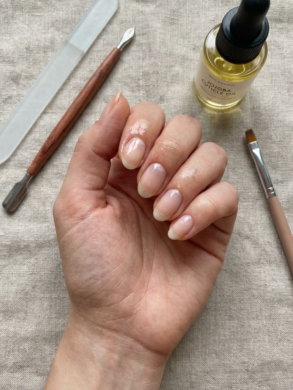 Minimal Nails for Short Fingers - Healthy, pushed-back cuticles reveal more of the nail plate for a longer look.