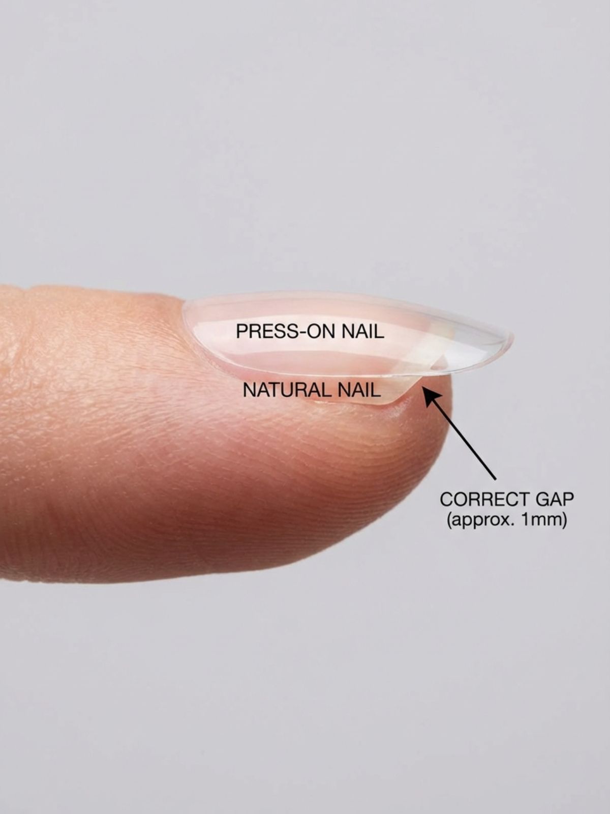 Are Press-On Nails Safe for Natural Nails - Leaving a tiny gap at the cuticle ensures the nail looks natural and doesn't lift.