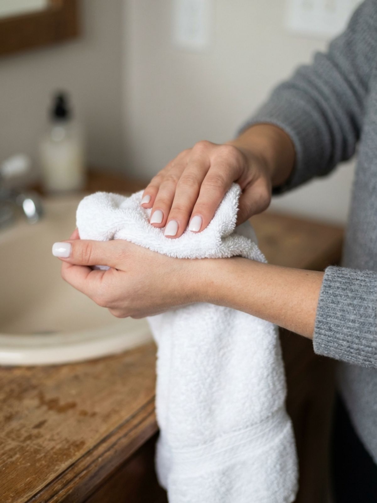 Can You Shower With Press-On Nails - After showering, gently pat your hands dry to remove moisture from the free edge and cuticle area.