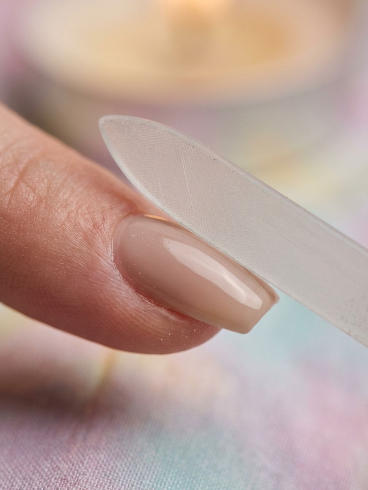filing-press-on-cuticle-flush Common Mistakes When Using Press-On Nails - Gently filing the cuticle edge creates a flush, seamless transition that looks entirely natural.