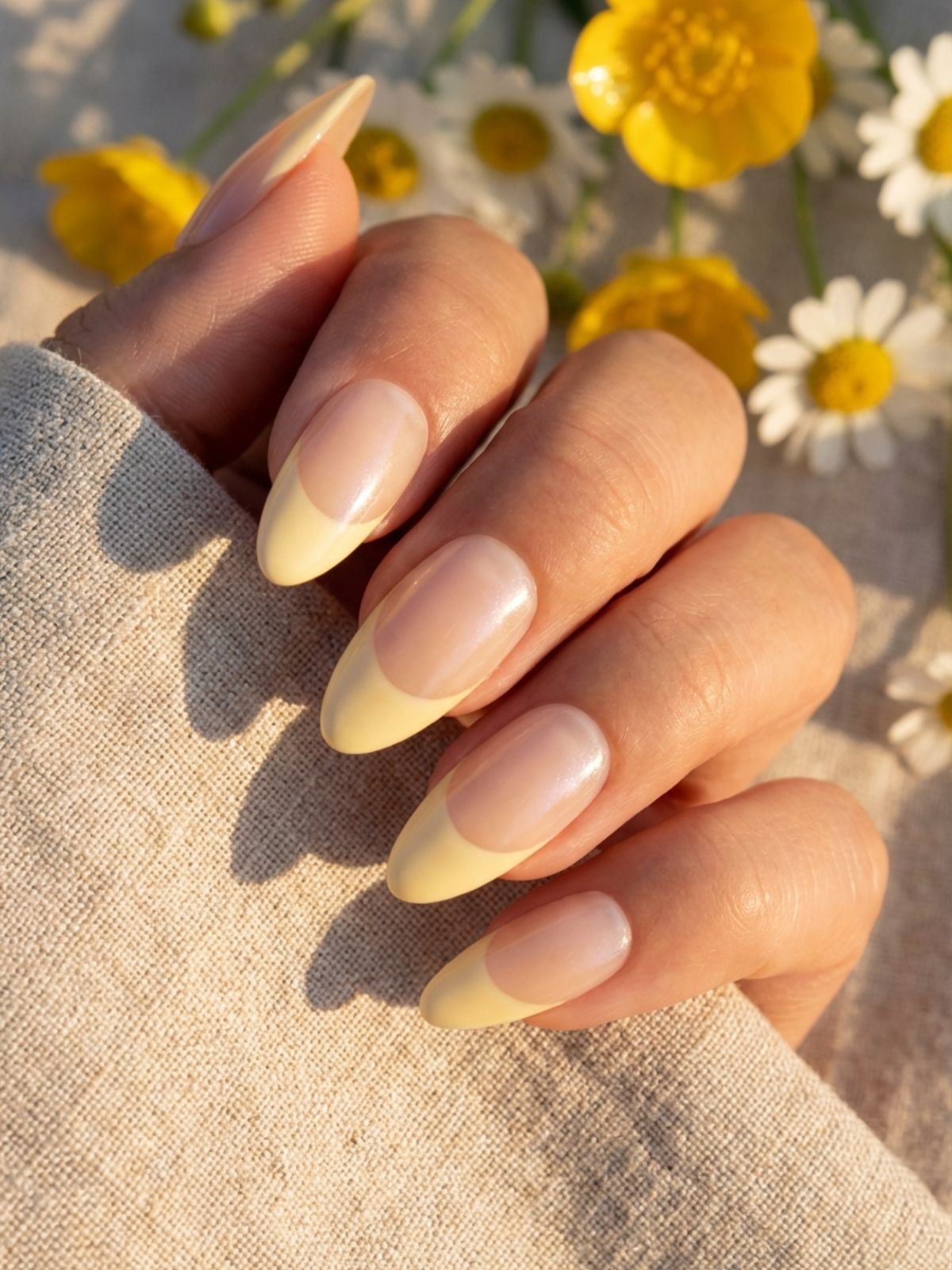 Best Nude Press-On Nails on Amazon - Subtle twists on the classic nude, like this butter-yellow French tip, add a modern edge.