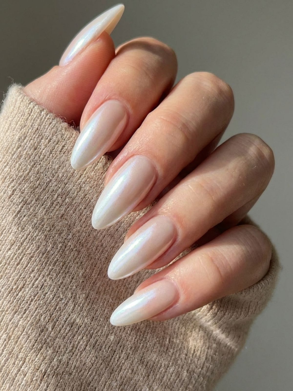 Minimal Nails That Look Like Gel - Add a touch of pearl chrome for a minimal yet glamorous finish.