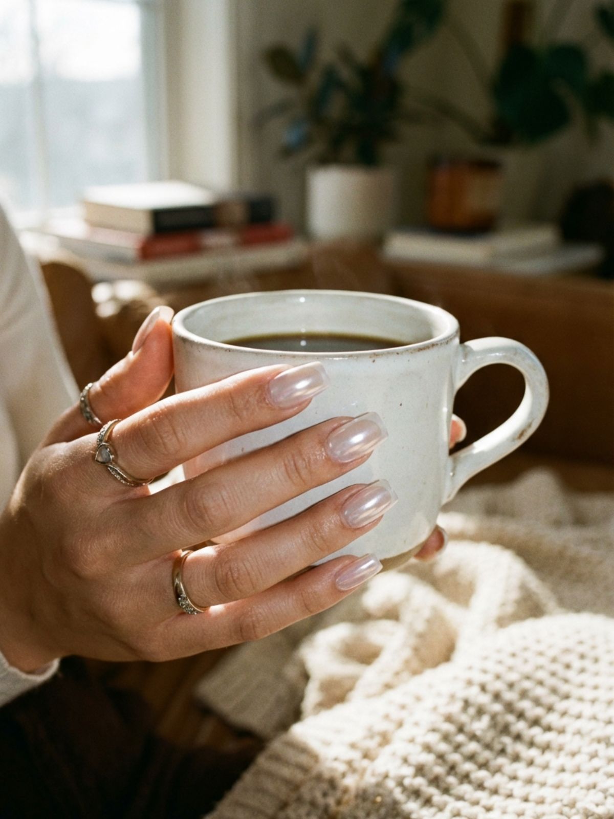 glazed-square-french-press-on-nails Minimal French Press-On Nails Review - The trending chrome glazed finish on a modern square shape adds a touch of glamour to minimalism.