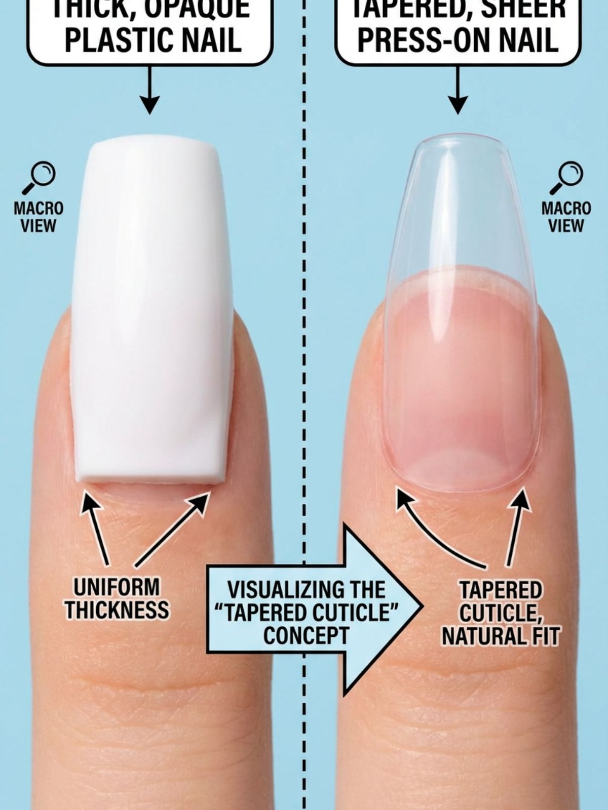 Best Nude Press-On Nails on Amazon - Look for tapered cuticles and semi-transparent finishes to avoid the 'fake' plastic look.