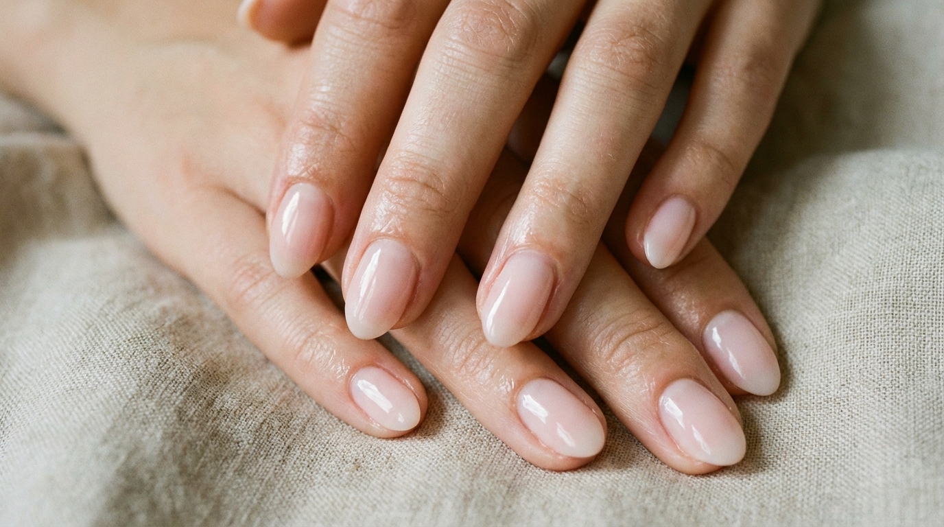 How to Make Press-On Nails Last Longer - Achieving the perfect milky almond manicure with long-lasting soft gel tips.