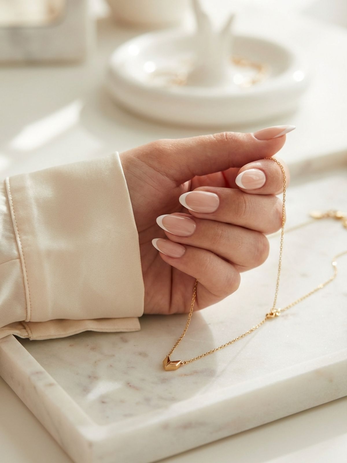 Minimal Nails That Match Any Outfit - The micro French tip adds a hint of definition while keeping the overall look understated.
