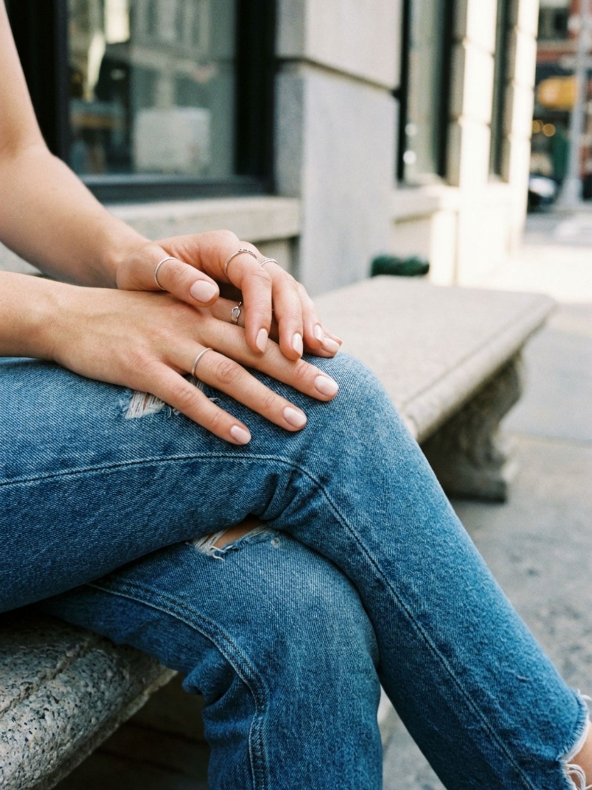 Minimal Nude Press On Manicure Result Affordable Minimal Press-On Nails - The final look: a clean, minimal manicure that pairs with everything in your wardrobe.