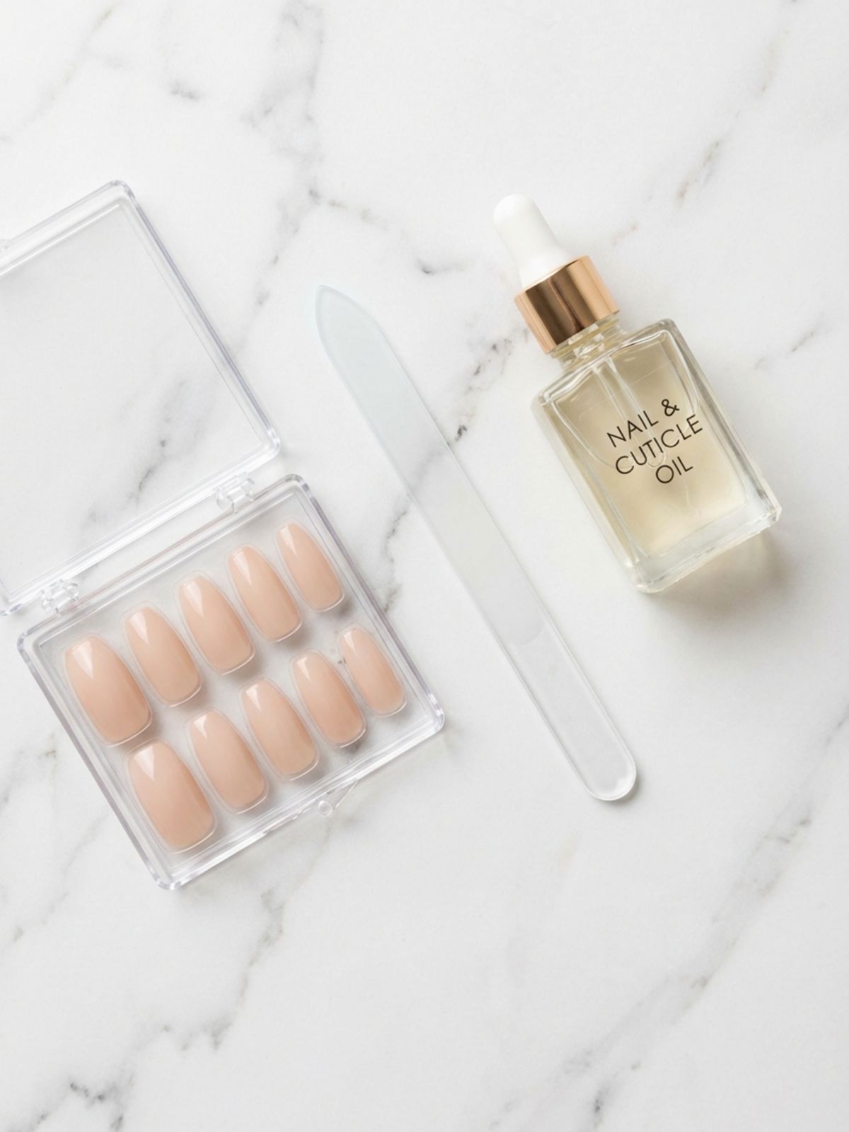 Press-On Nails vs Gel Nails - The modern press-on kit includes professional tools for a seamless application.