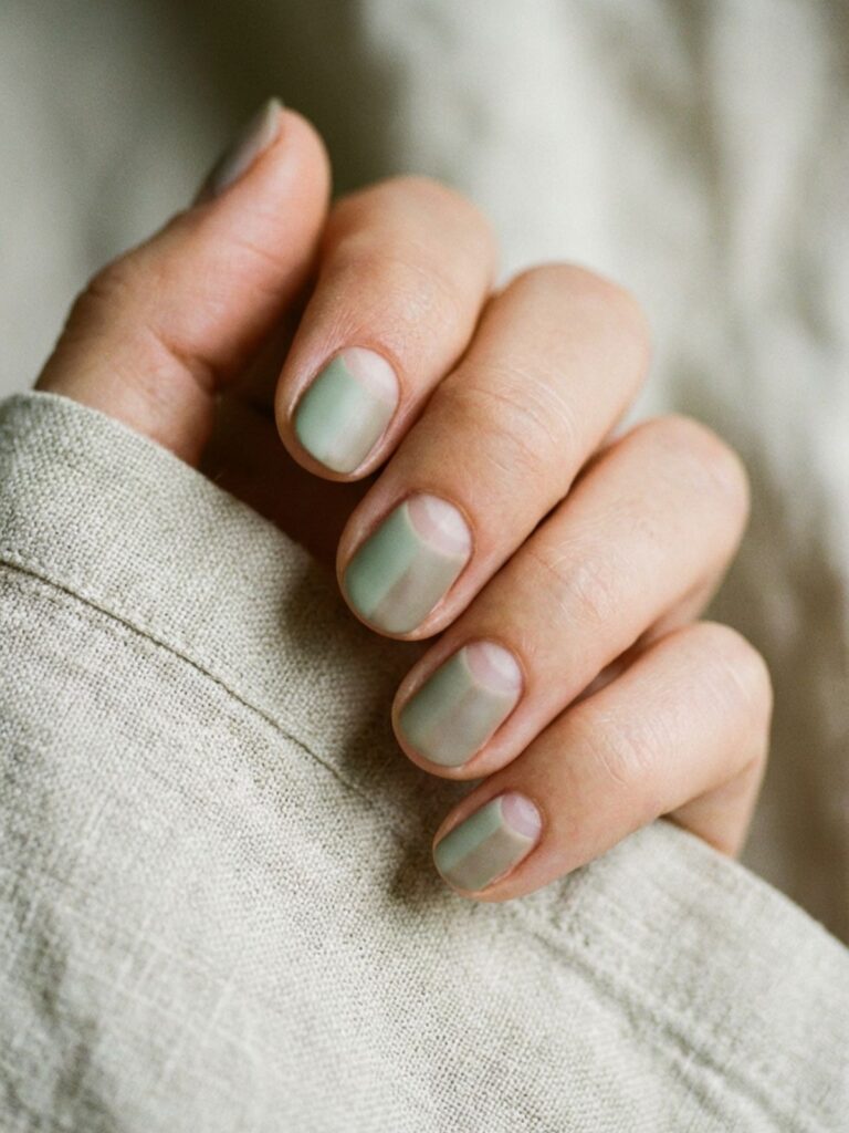 Minimal Nail Ideas for Short Nails - Negative space designs keep the look airy and light on shorter nail plates.