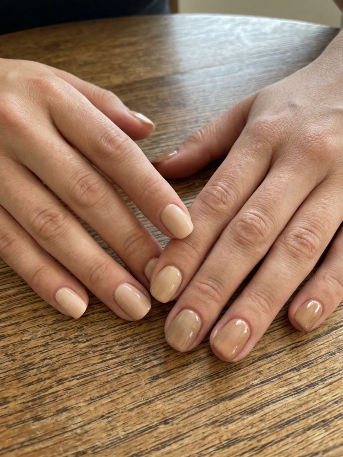 Minimal Nails Without Nail Art - Finding the right nude tone for your skin maximizes the clean, elongated effect.