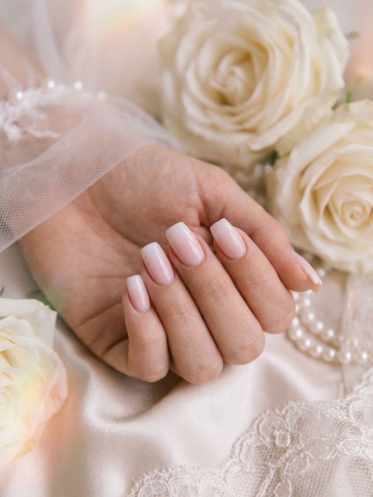 Minimal Nails for Short Fingers - A seamless ombr&eacute; fade removes harsh borderlines, making the nails appear endless.