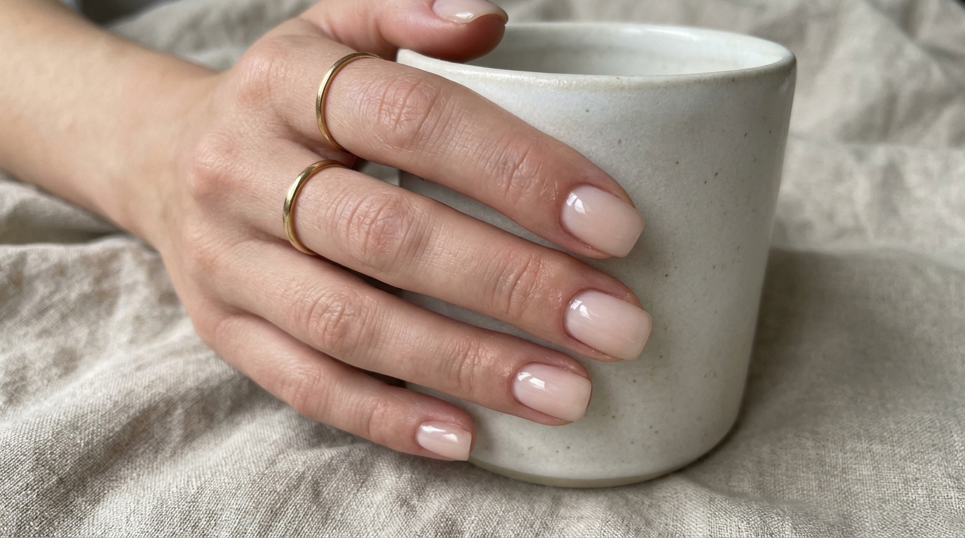 Short Nude Nails That Look Expensive - The ultimate short nude nails expensive look features a glossy, sheer finish and impeccable cuticle care.