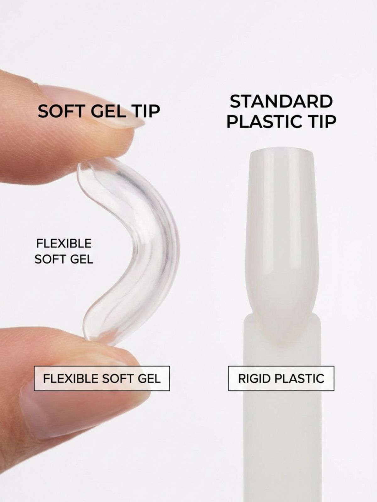 Minimal Press-On Nails for Moms - Soft gel materials offer flexibility that mimics natural nails.