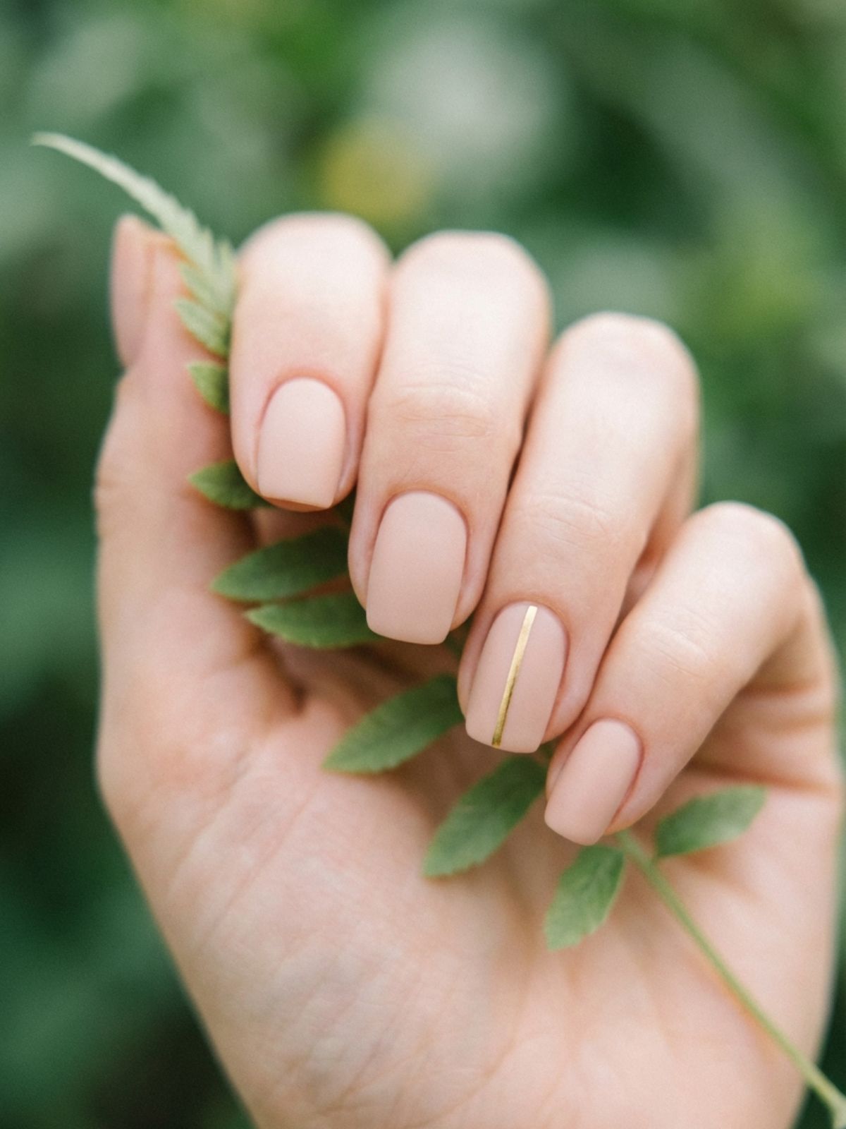 Minimal Nails for Short Fingers - Vertical line accents draw the eye upward, instantly slimming the fingers.