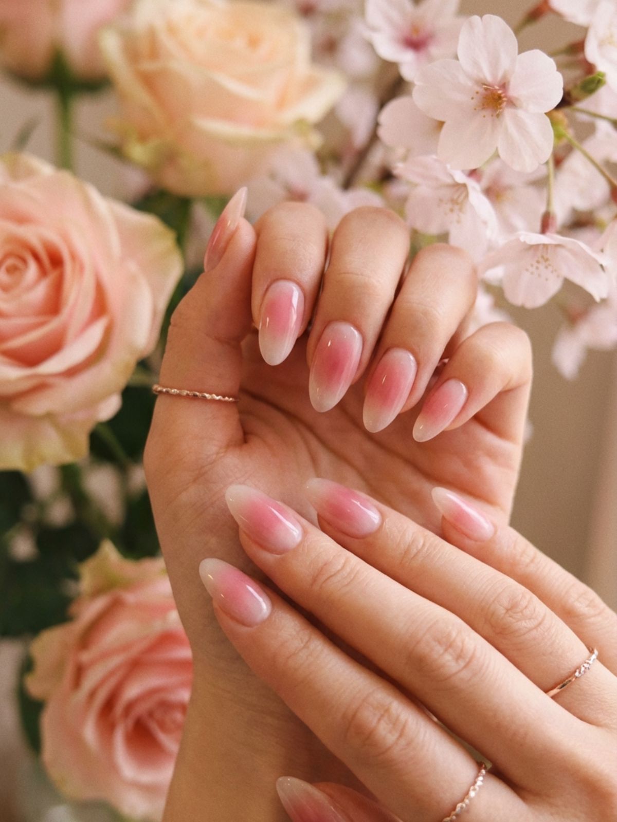 blush aura gradient nails pink Minimal Nails That Look Good on Camera - Add a healthy flush to your fingertips with the trending blush aura gradient.