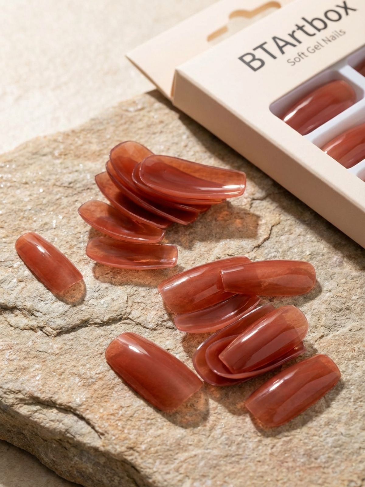 Best Minimal Press-On Nails for Fall - BTArtbox Soft Gel nails provide a translucent, realistic finish.