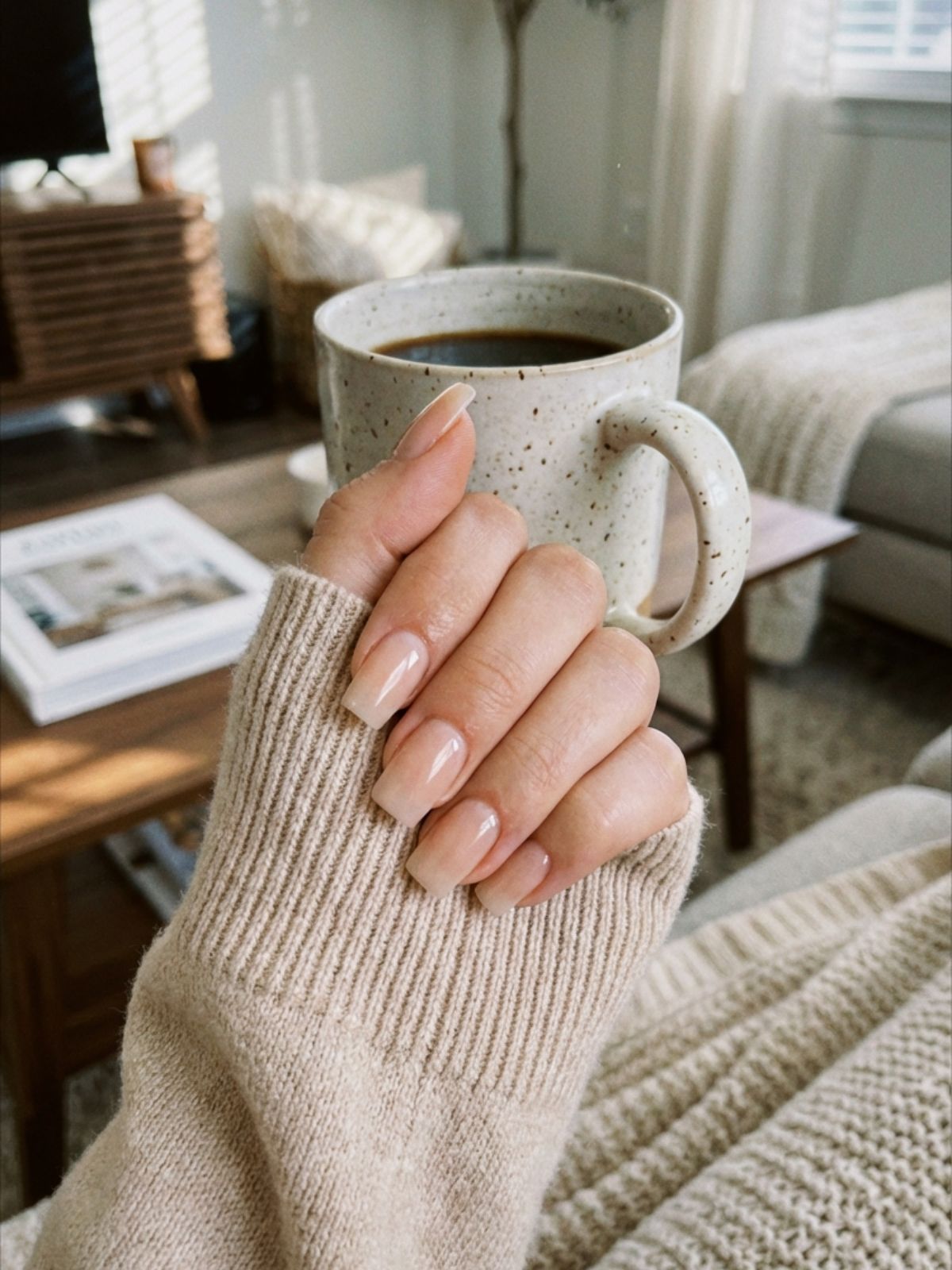 Best Minimal Press-On Nails for Spring - Glamnetic In The Nude offers a sheer, medium square shape perfect for daily wear.
