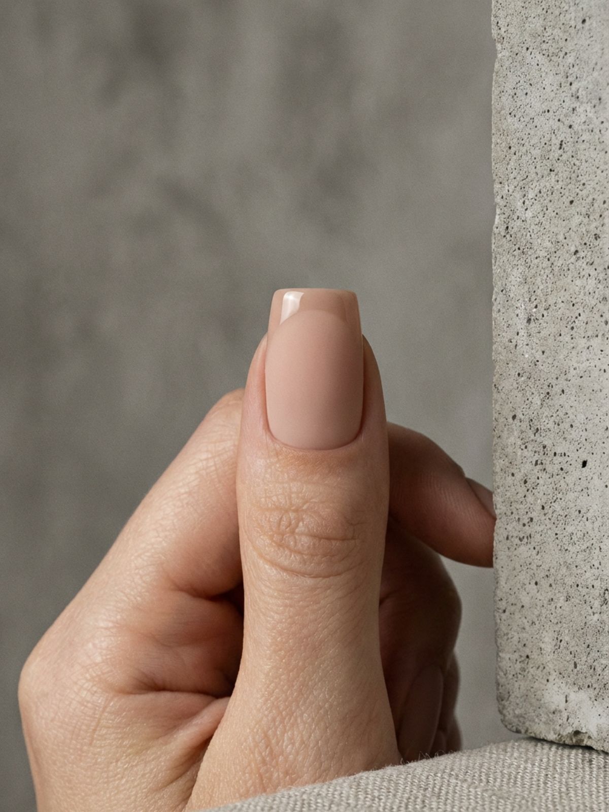 Minimal Nails for Bridesmaids - The invisible French uses texture rather than color for a unique twist.