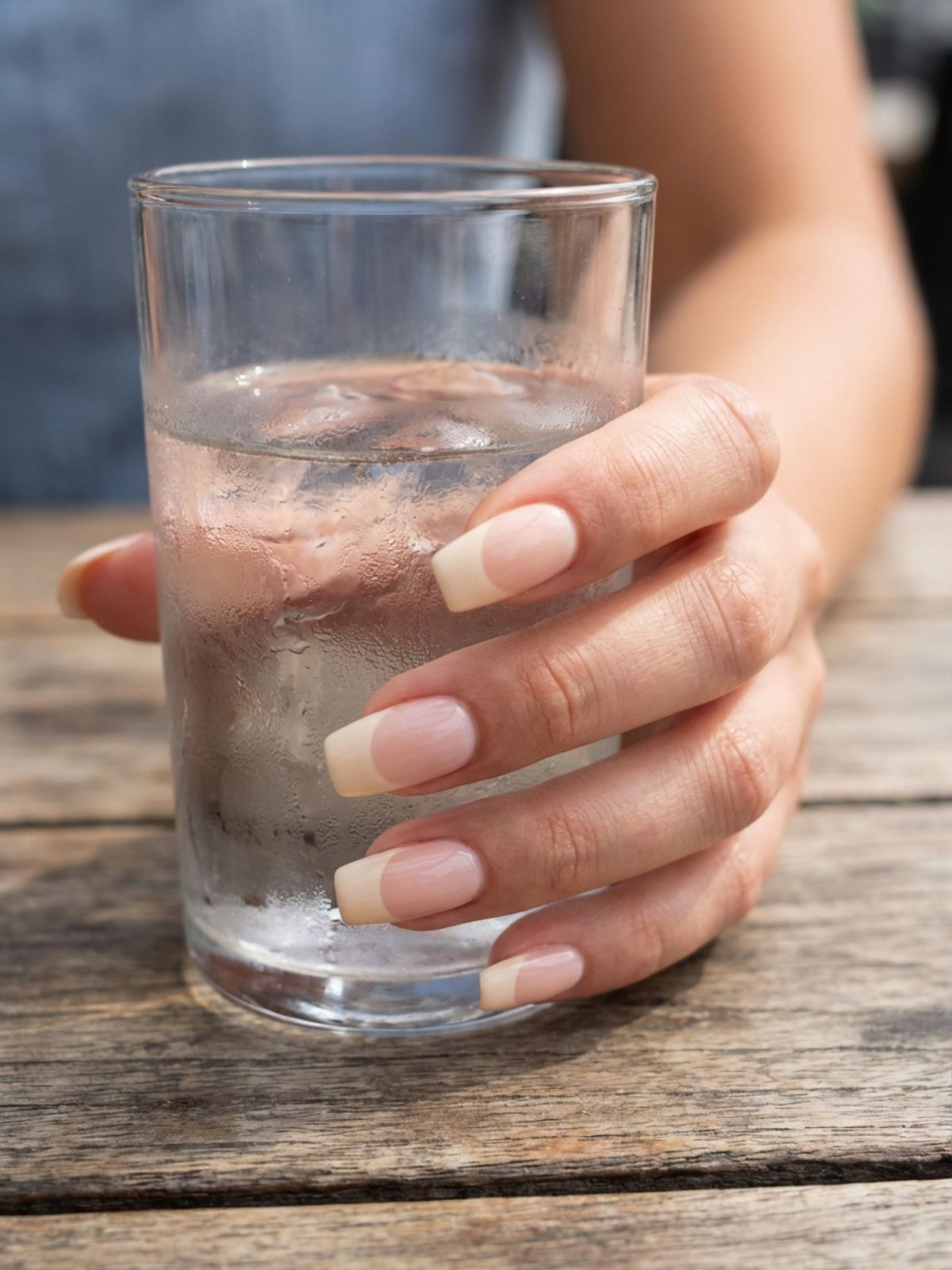 kiss-salon-acrylic-nude-french-squoval Best Minimal Press-On Nails Under $15 - The modern French tip is softer and creamier, perfect for everyday elegance.