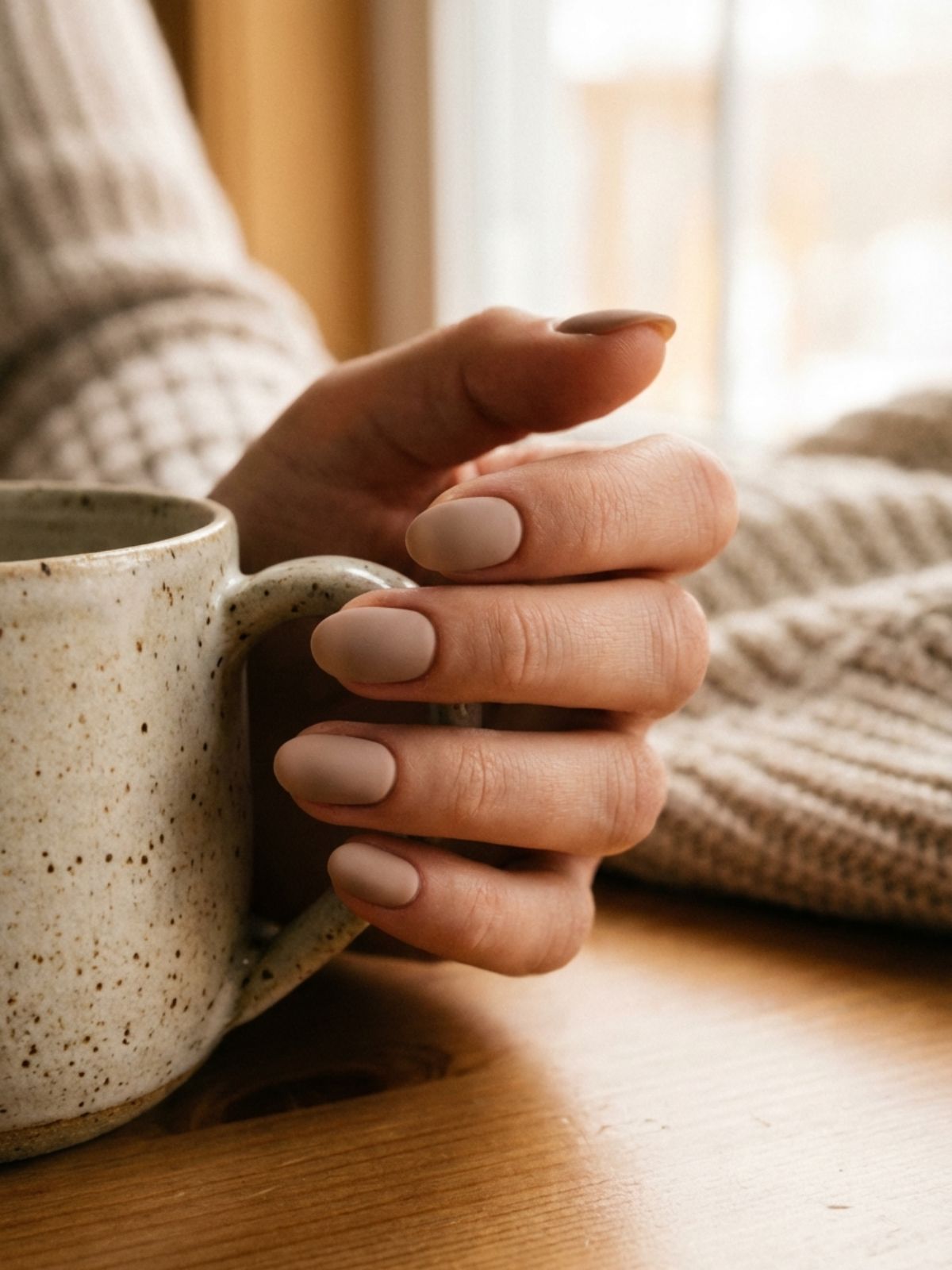 Minimal Nails for Content Creators - Swap the shine for a velvet matte topcoat for a sophisticated, fabric-like texture.