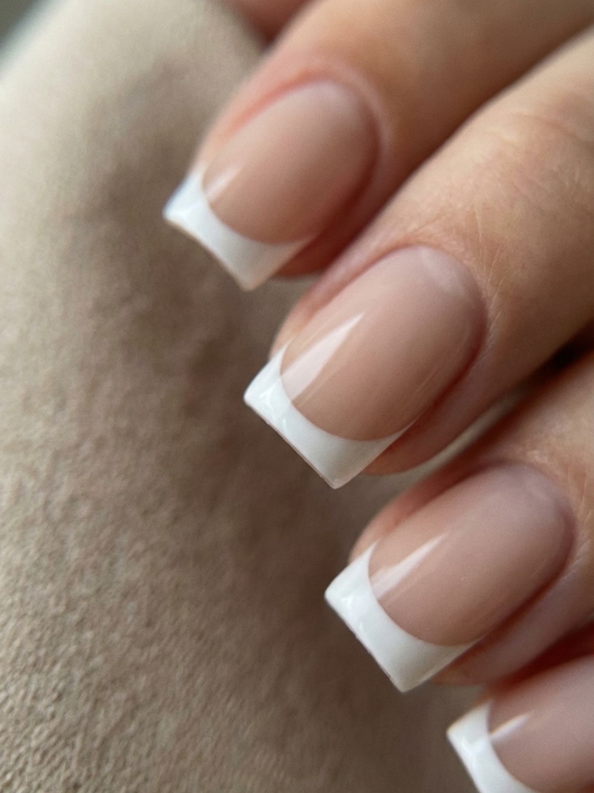 Minimal Nails for Content Creators - A micro-French tip adds definition without overwhelming a short, square nail.