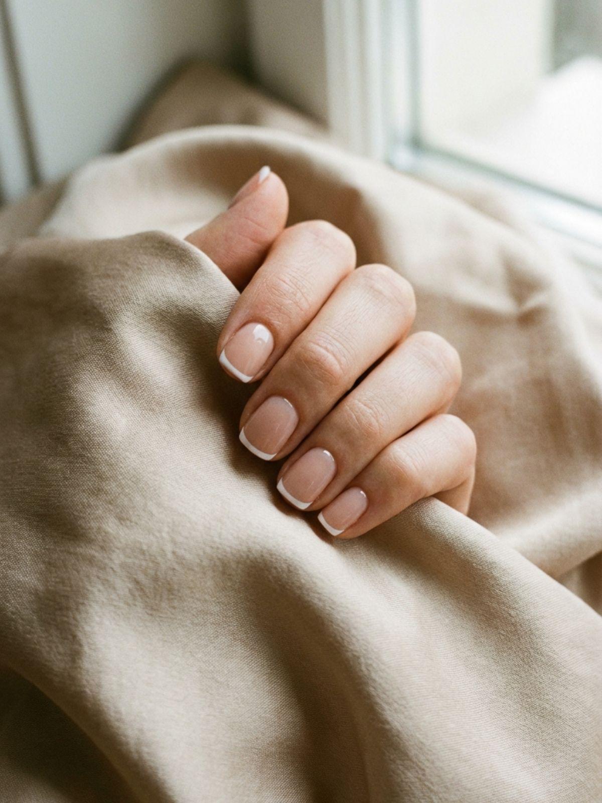 Minimal Nails for Wedding Guests - Update the classic French manicure with a razor-thin micro tip for a modern, elongated effect.
