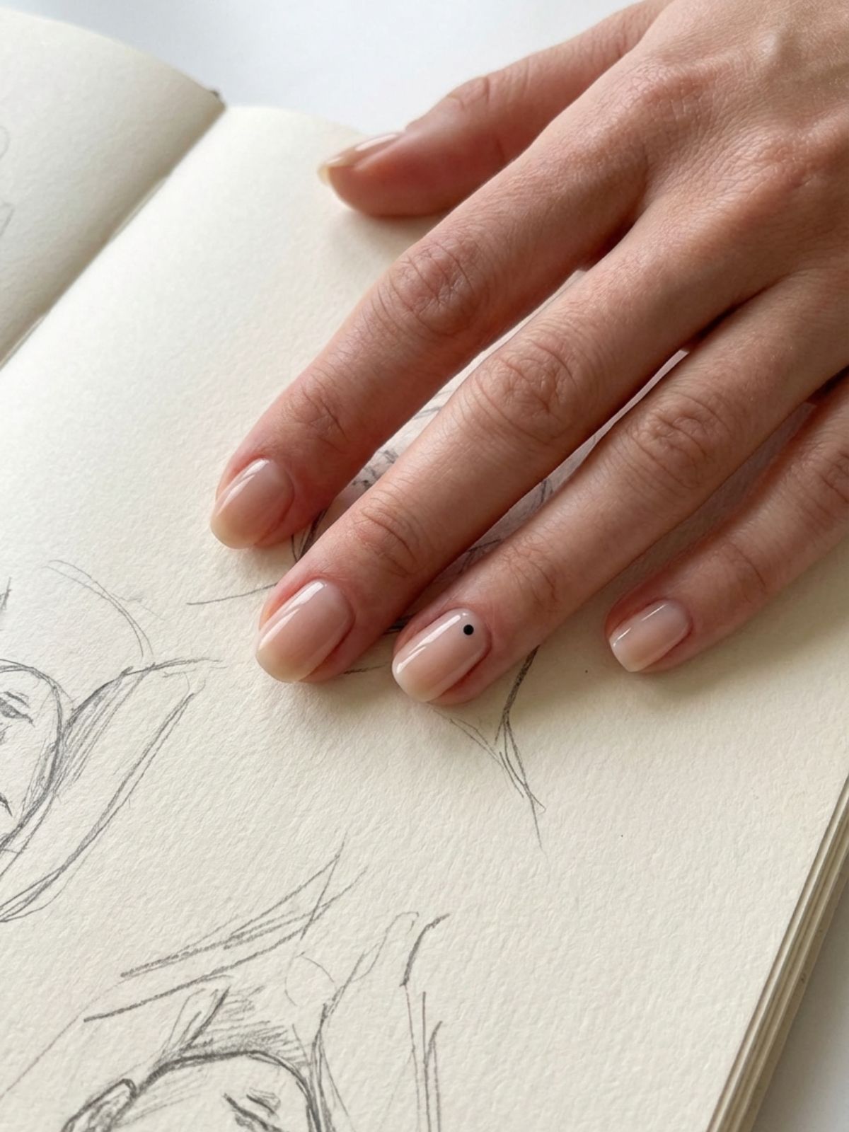 Minimal Nails for Content Creators - A single micro-dot is the hallmark of intentional, minimalist nail art.