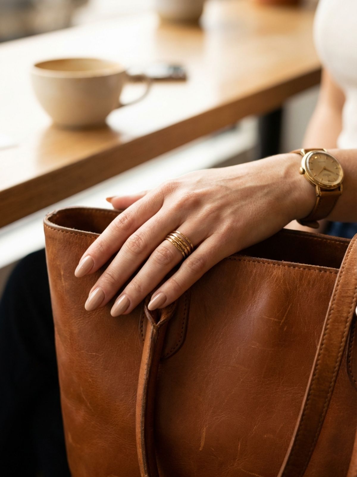 How to Match Press-On Nails With Outfits - Almond shapes elongate the fingers and pair beautifully with fine jewelry.