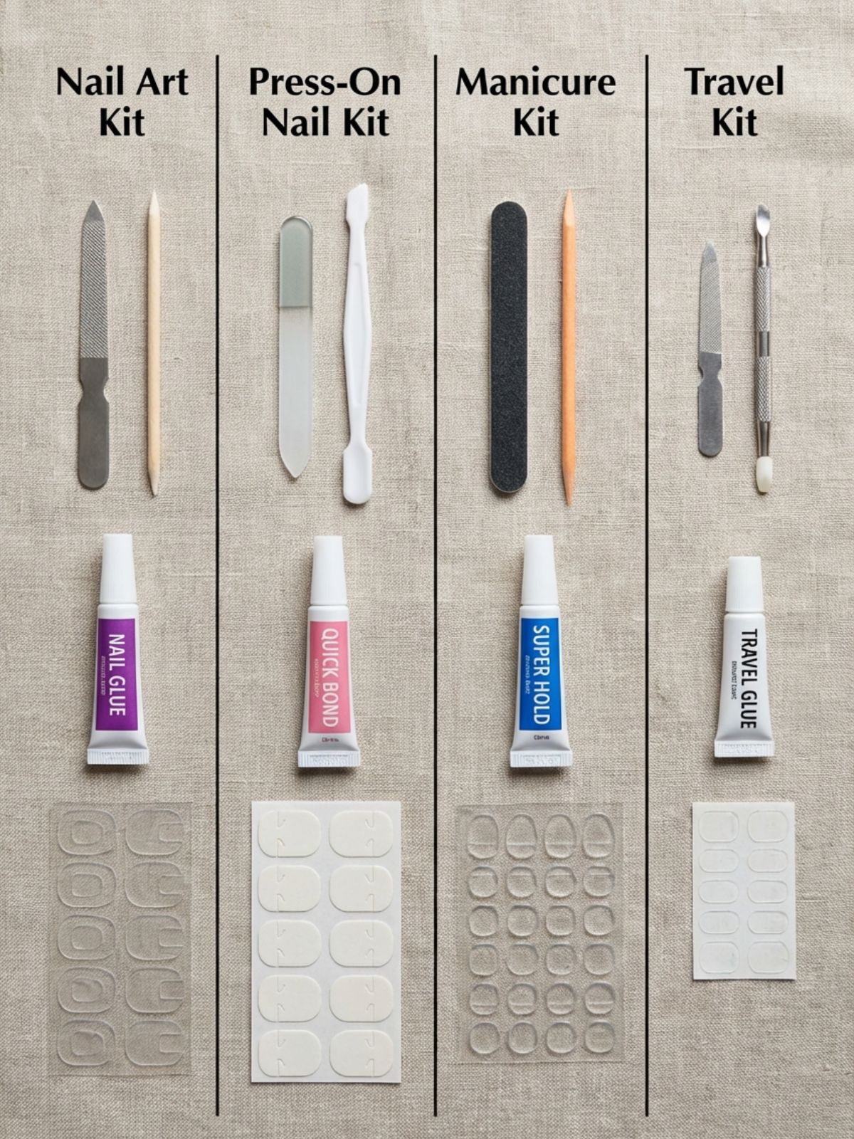 Best Press-On Nail Kits for Beginners - Most kits come fully equipped with everything you need for prep and application.