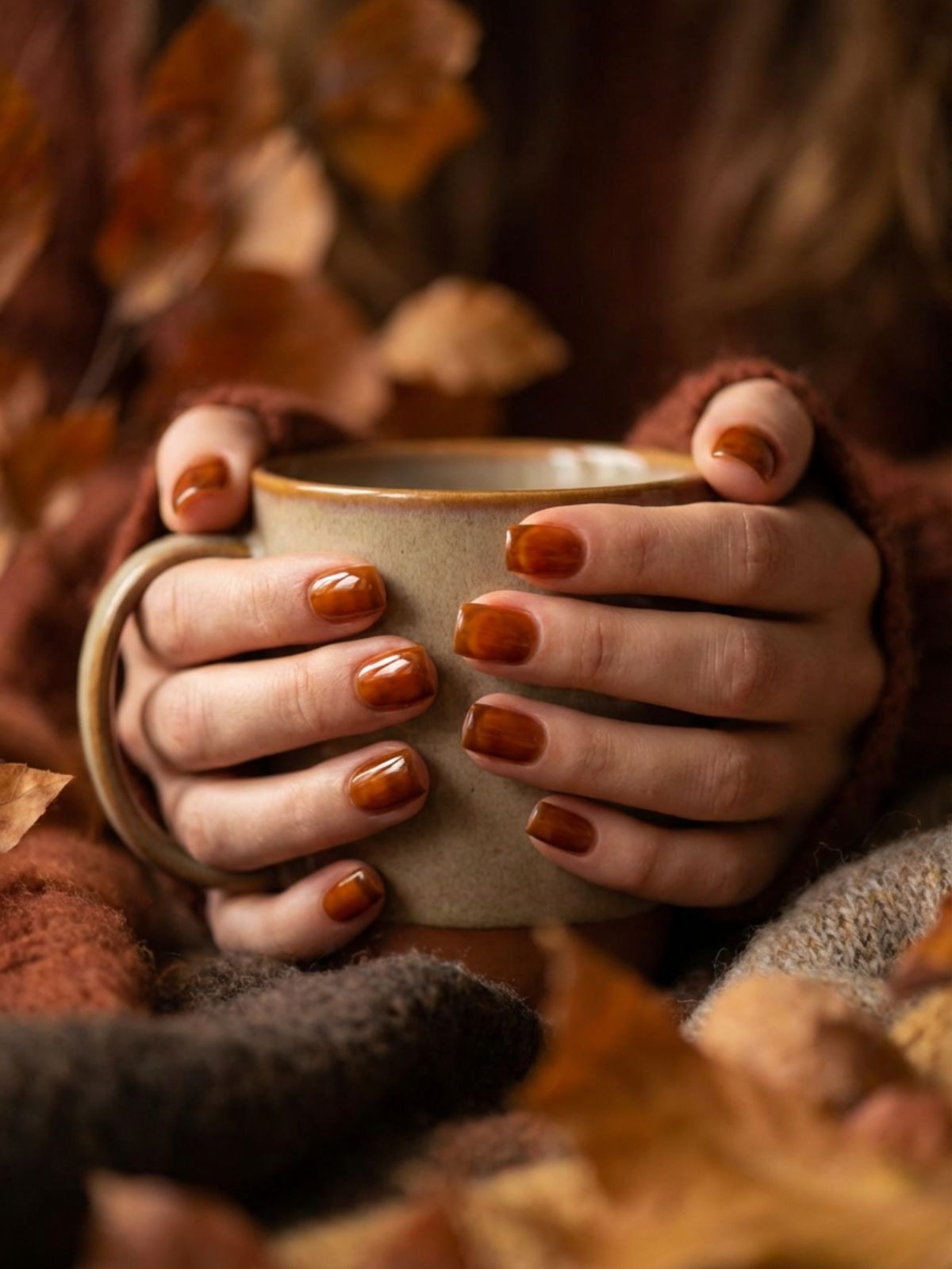 Minimal Nails for Date Night - Sheer espresso tints give a moody, sophisticated vibe without the heaviness of opaque dark polish.
