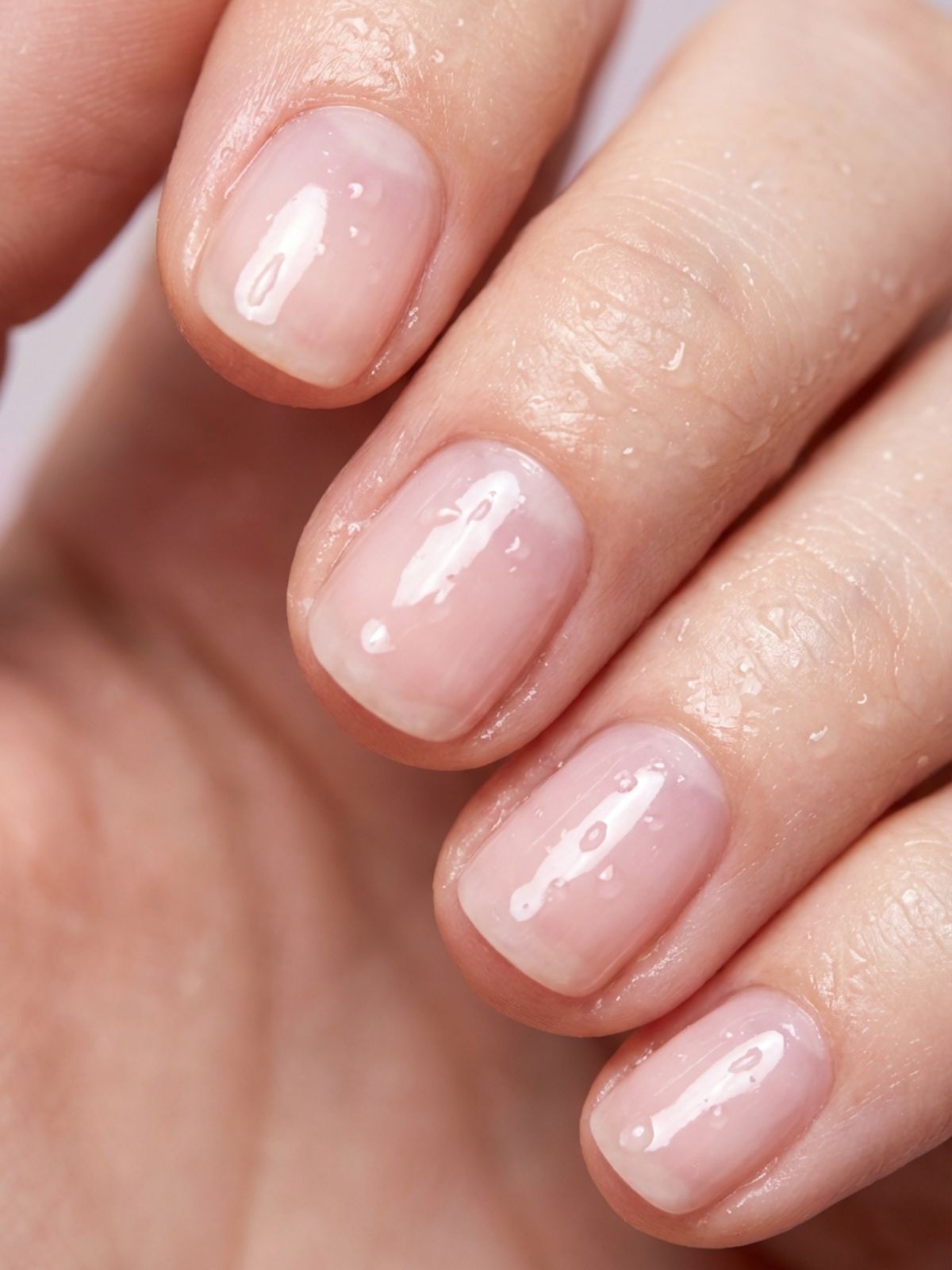 soap nails trend glossy finish Minimal Nails for Everyday Casual Outfits - Soap nails offer a wet-look finish that feels incredibly fresh.