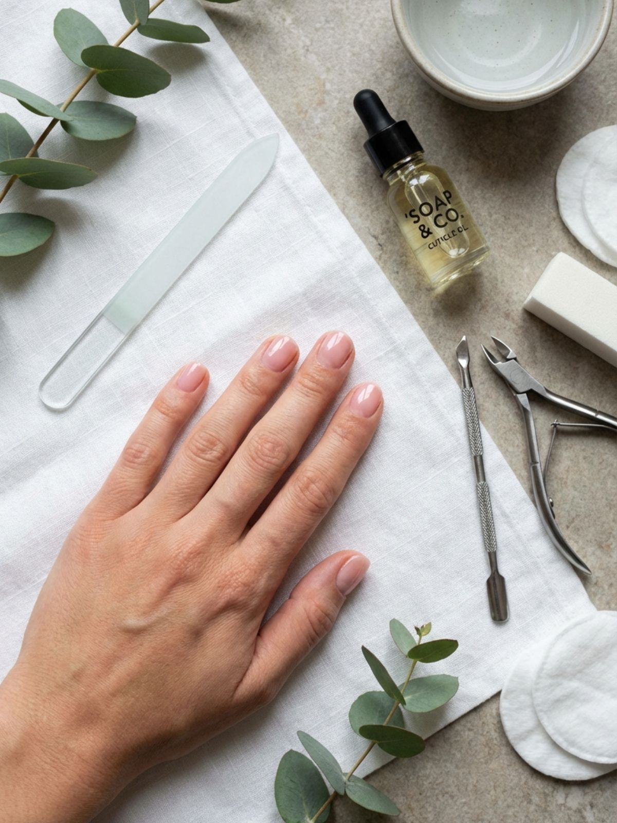 Minimal Nails for Graduation - Soap nails give that fresh-out-of-the-bath, ultra-glossy finish.