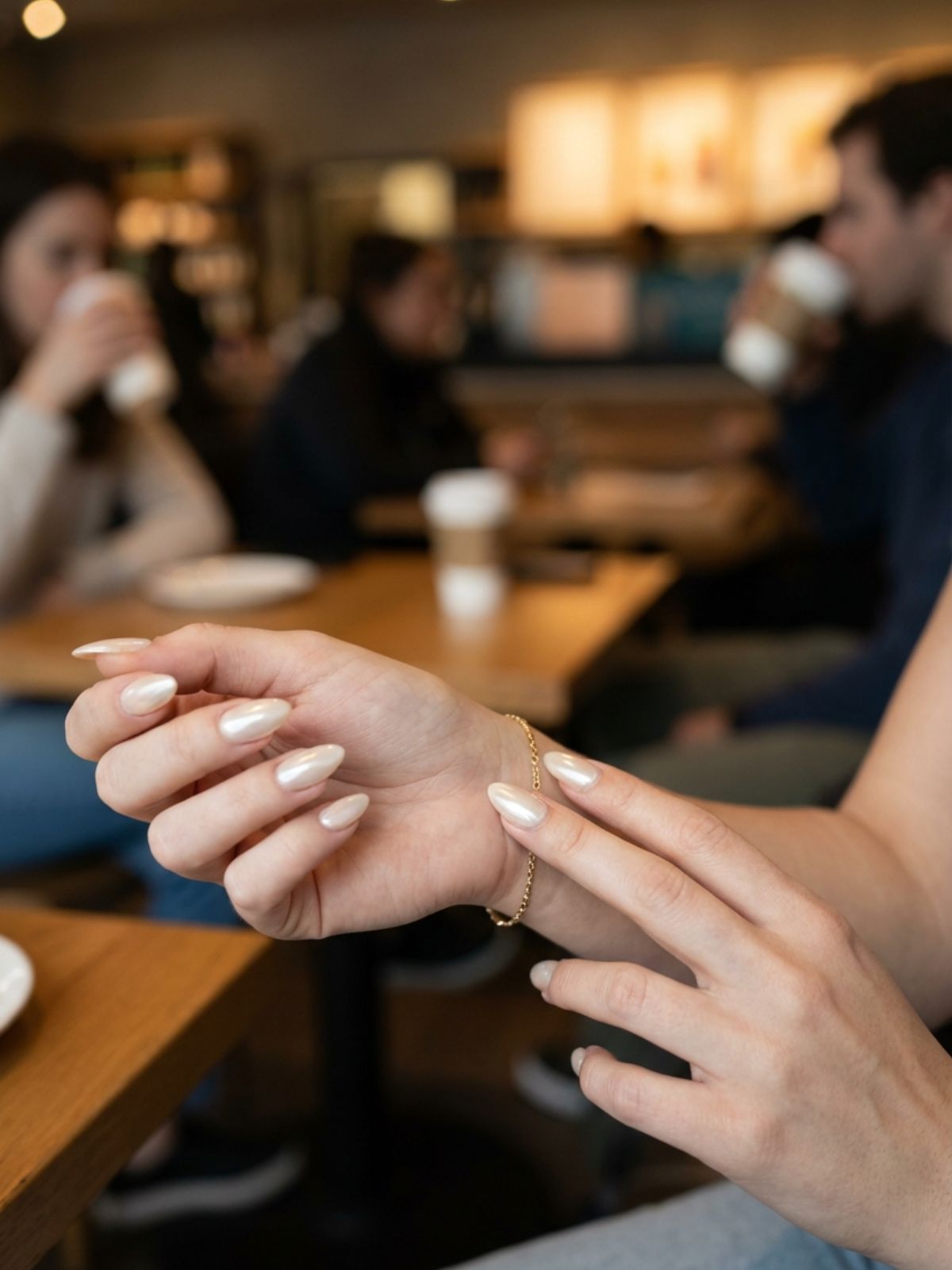 Best Minimal Press-On Nails for Summer - Glazed chrome finishes add a touch of luxury to short, practical nail shapes.