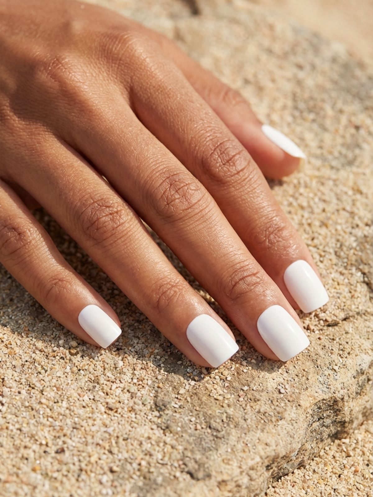 Best Press-On Nails for Travel Bags - Crisp white nails are a staple for the 'clean girl' aesthetic, especially in summer.